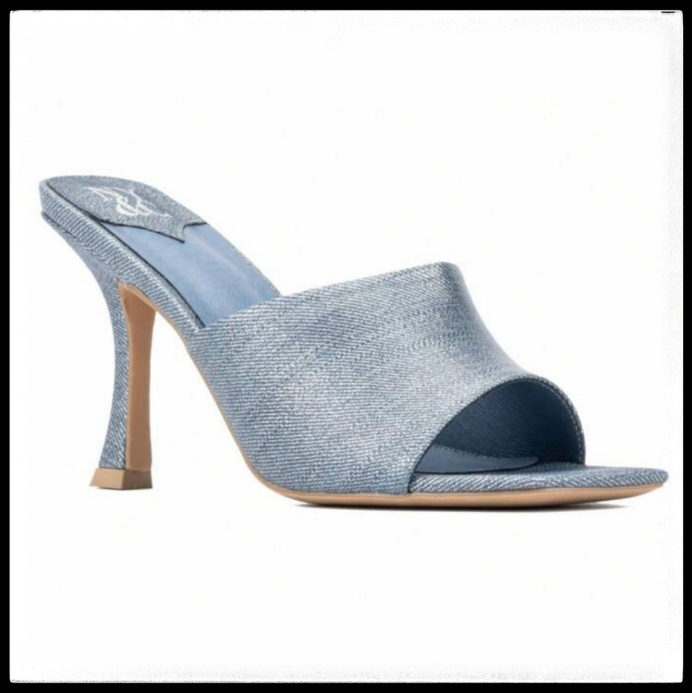 NWT New York & Co Delara Women's Thong Heel Sandal Mule Slides Size 8